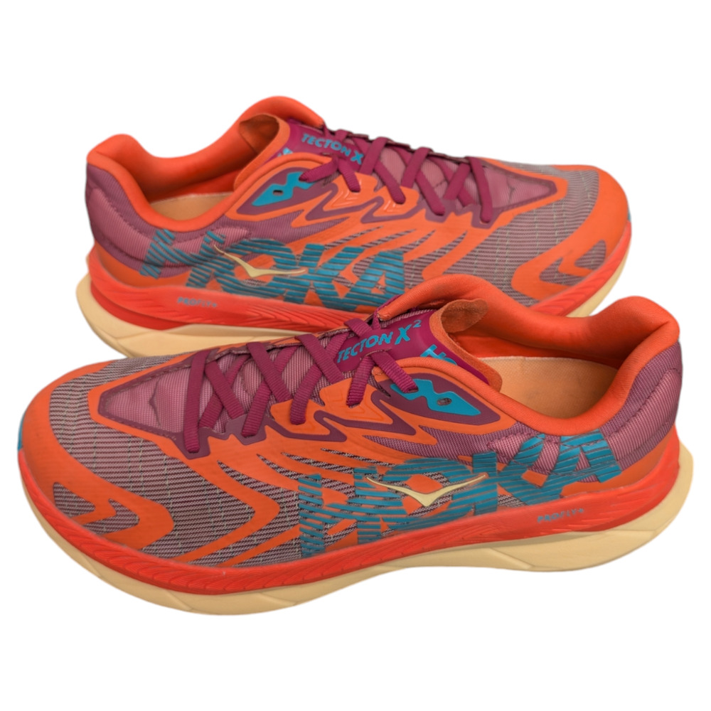 HOKA ONE ONE Tecton X 2 Cherries Jubilee Flame Trail Race Sneaker Womens 10.5B - Picture 12 of 12